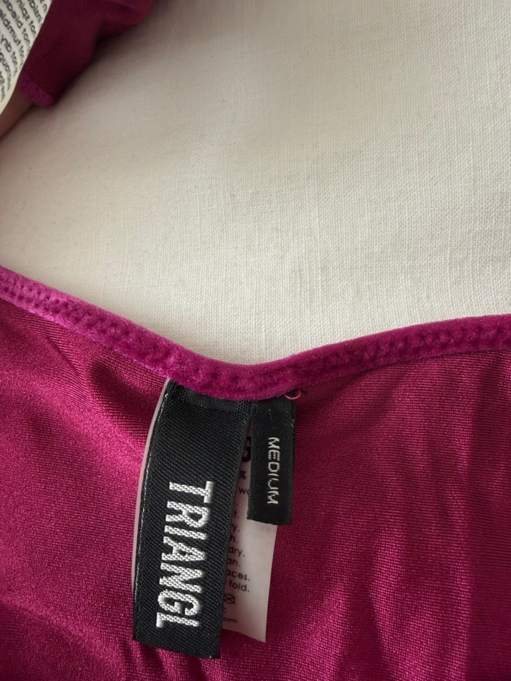 triangl swimwear Velvet Bikini Set in Deep Berry - Picture 3 of 4